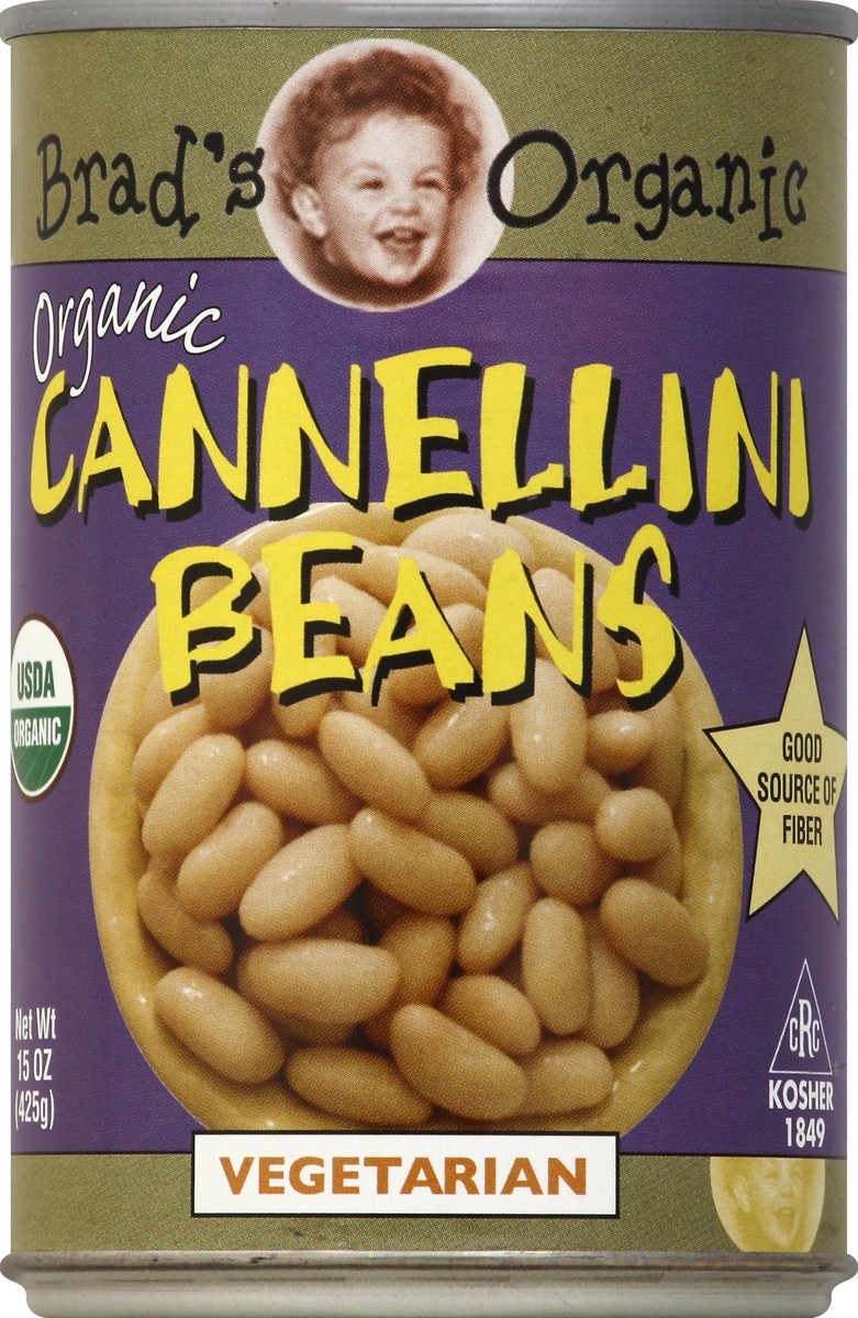 slide 2 of 2, Brad's Organic Cannellini Beans, 15 oz