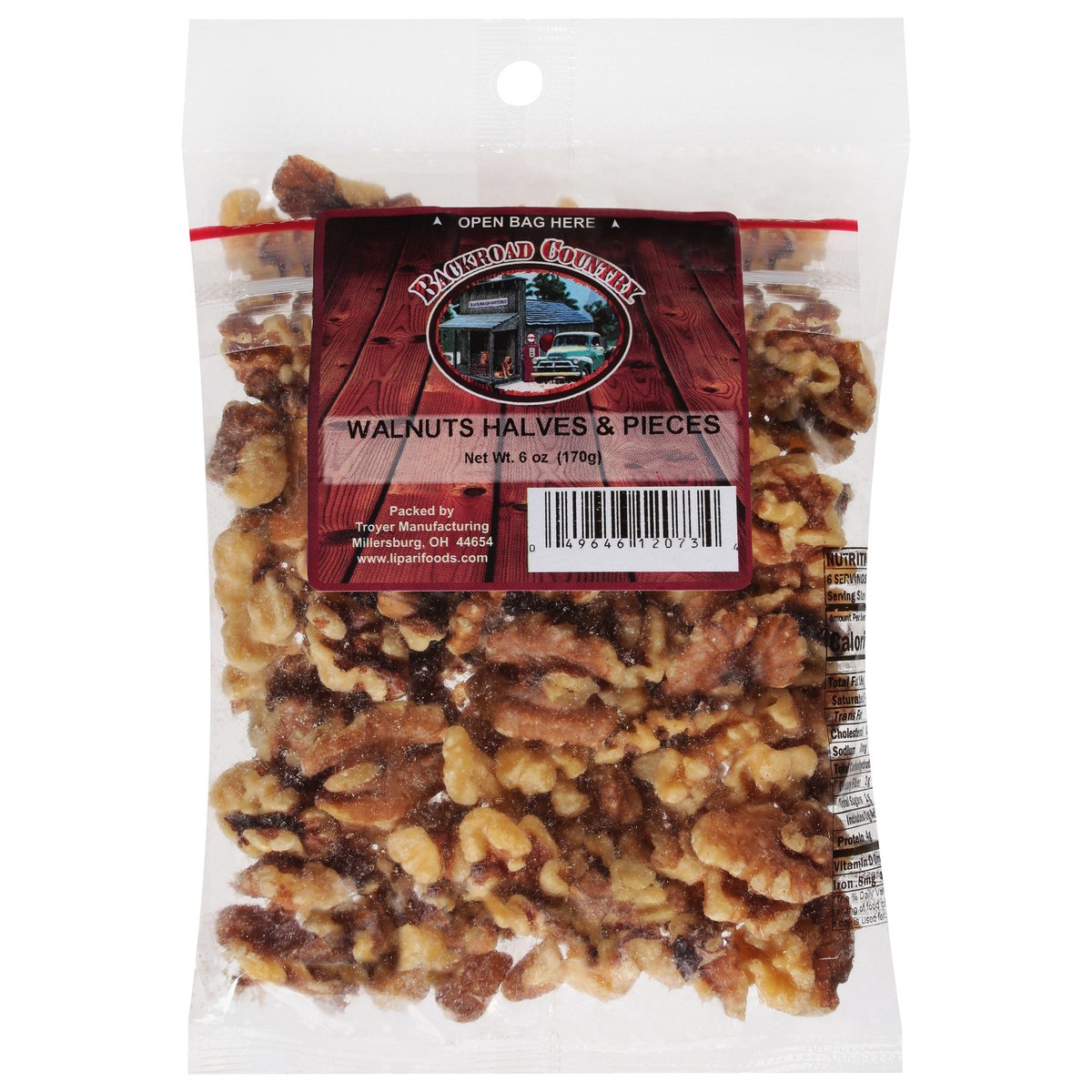 slide 11 of 13, Backroad Country Halves & Pieces Walnuts - 6 oz, 1 ct