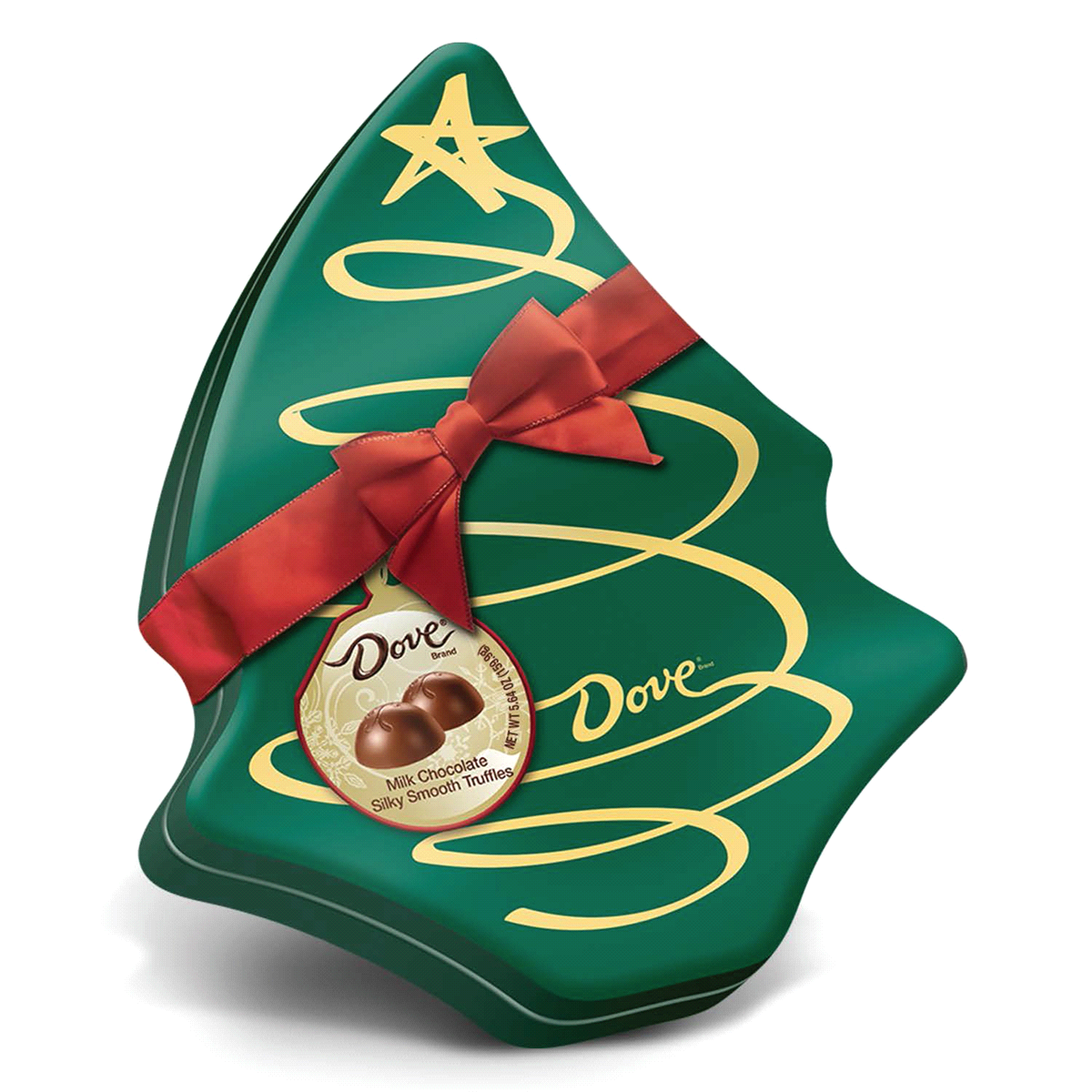 slide 1 of 1, Dove Milk Chocolate Truffles Tree Box Tin Christmas Candy Gift, 5.6 oz