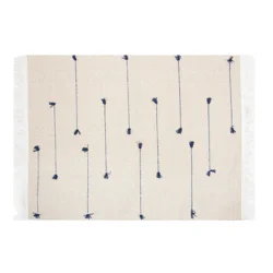 Room & Retreat Stripe Bats Placemat Natural Navy, 13 in x 20 in