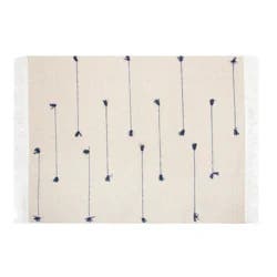 Room & Retreat Stripe Bats Placemat Natural Navy, 13 in x 20 in