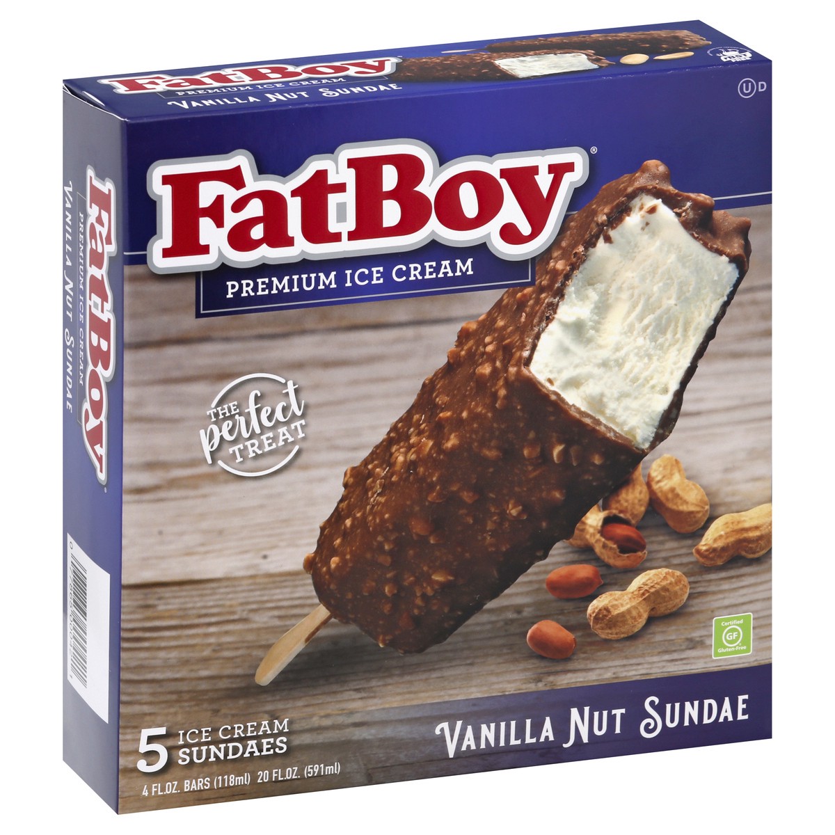 slide 2 of 9, Fat Boy Vanilla Nut Ice Cream Sundae 5 ea, 5 ct