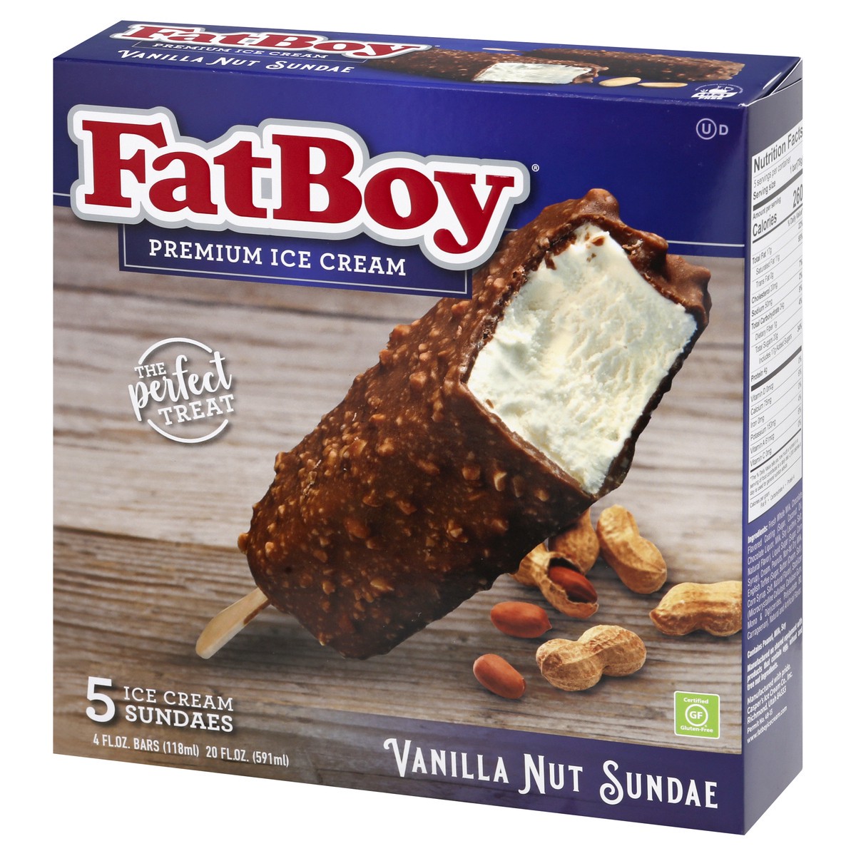 slide 3 of 9, Fat Boy Vanilla Nut Ice Cream Sundae 5 ea, 5 ct