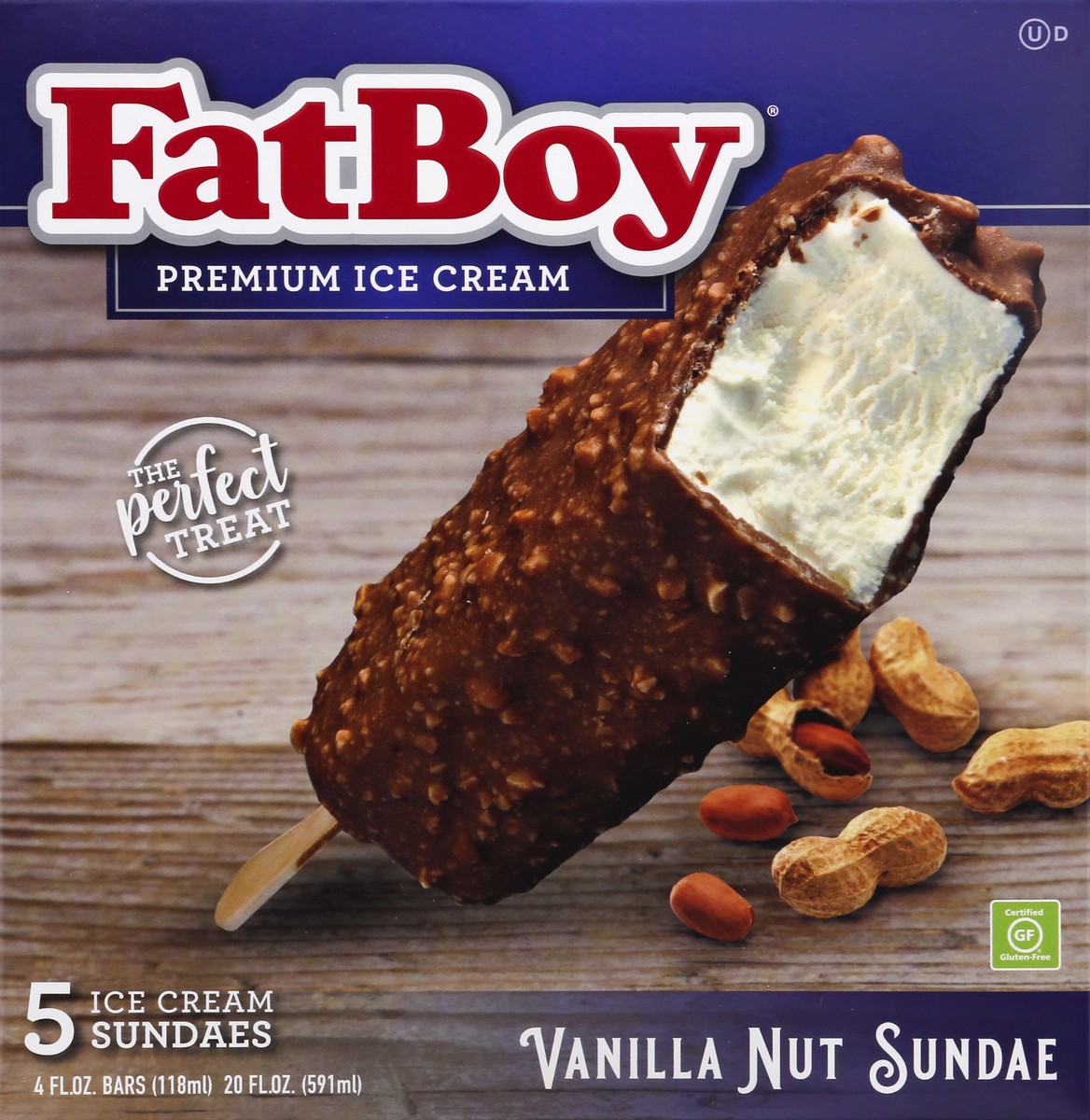 slide 6 of 9, Fat Boy Vanilla Nut Ice Cream Sundae 5 ea, 5 ct