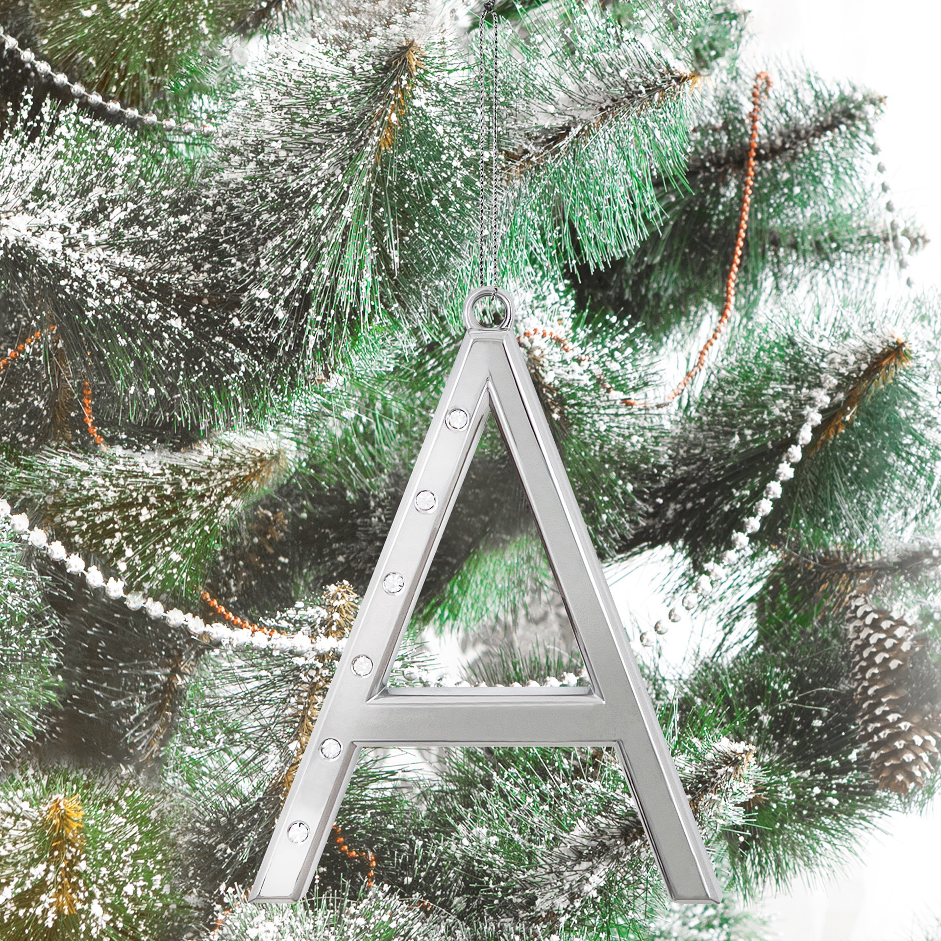 slide 3 of 3, Metal Monogram Ornament With Rhinestones By Ashland, 3 in-3.25 in