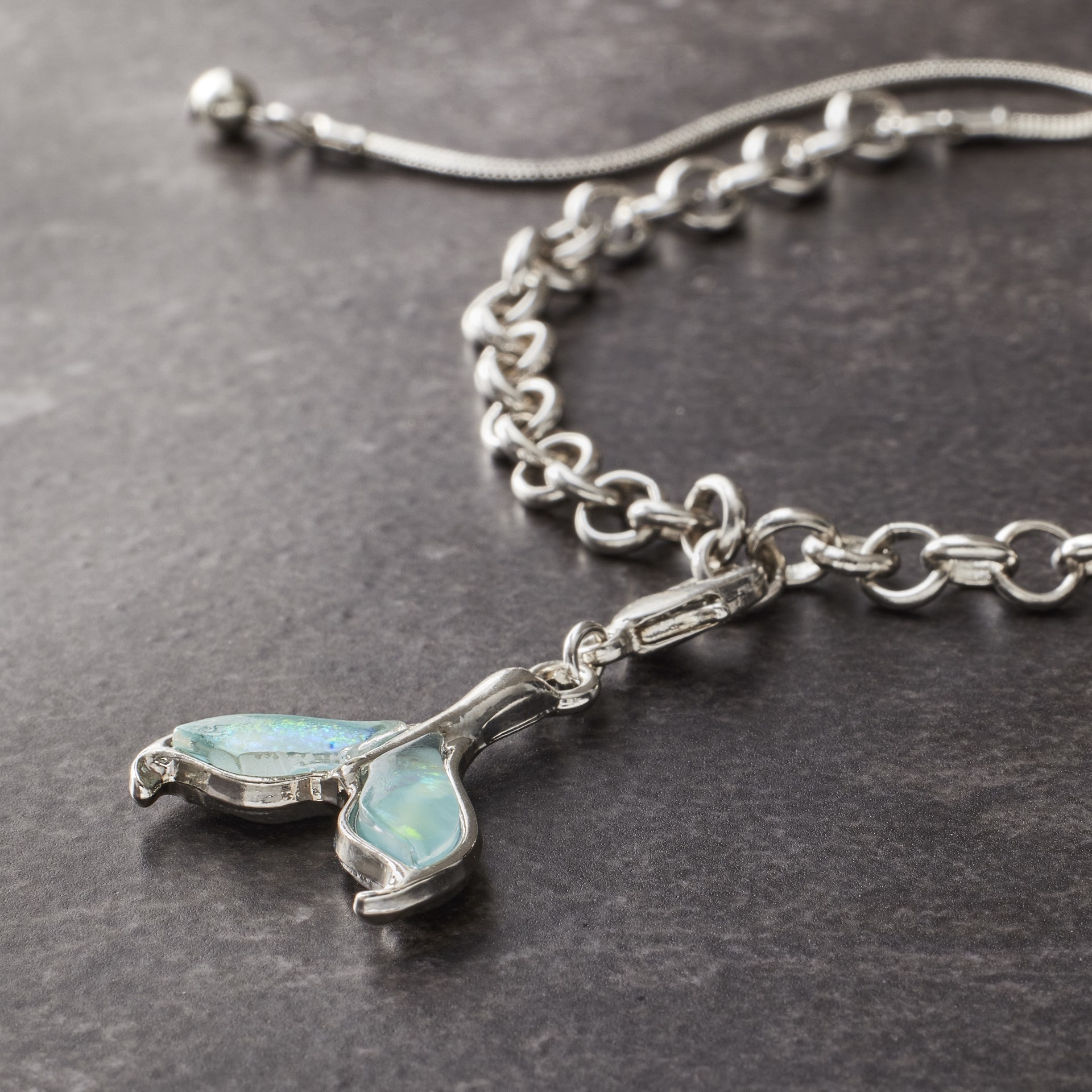 slide 2 of 2, Charmalong Rhodium Mermaid Charm By Bead Landing, 23mm x 19mm