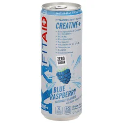 FitAid Zero Sugar Blue Raspberry Creatine+ 12 fl oz