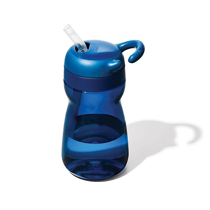 slide 2 of 5, OXO Tot Straw Water Bottle - Navy, 12 oz