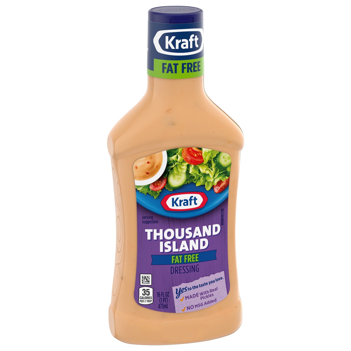 slide 4 of 9, Kraft Thousand Island Fat Free Salad Dressing, 16 fl oz Bottle, 16 fl oz