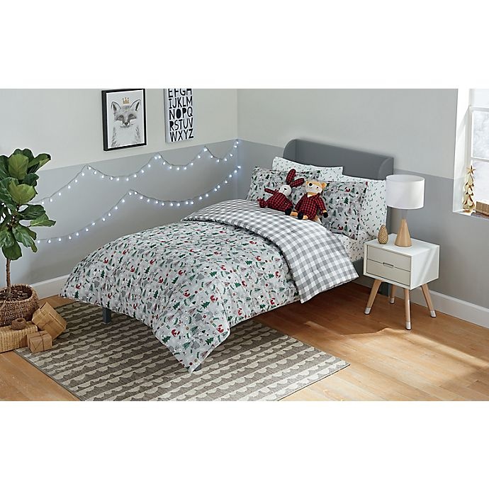 slide 1 of 5, Marmalade Winter Forest Reversible Queen Comforter Set - Grey, 1 ct