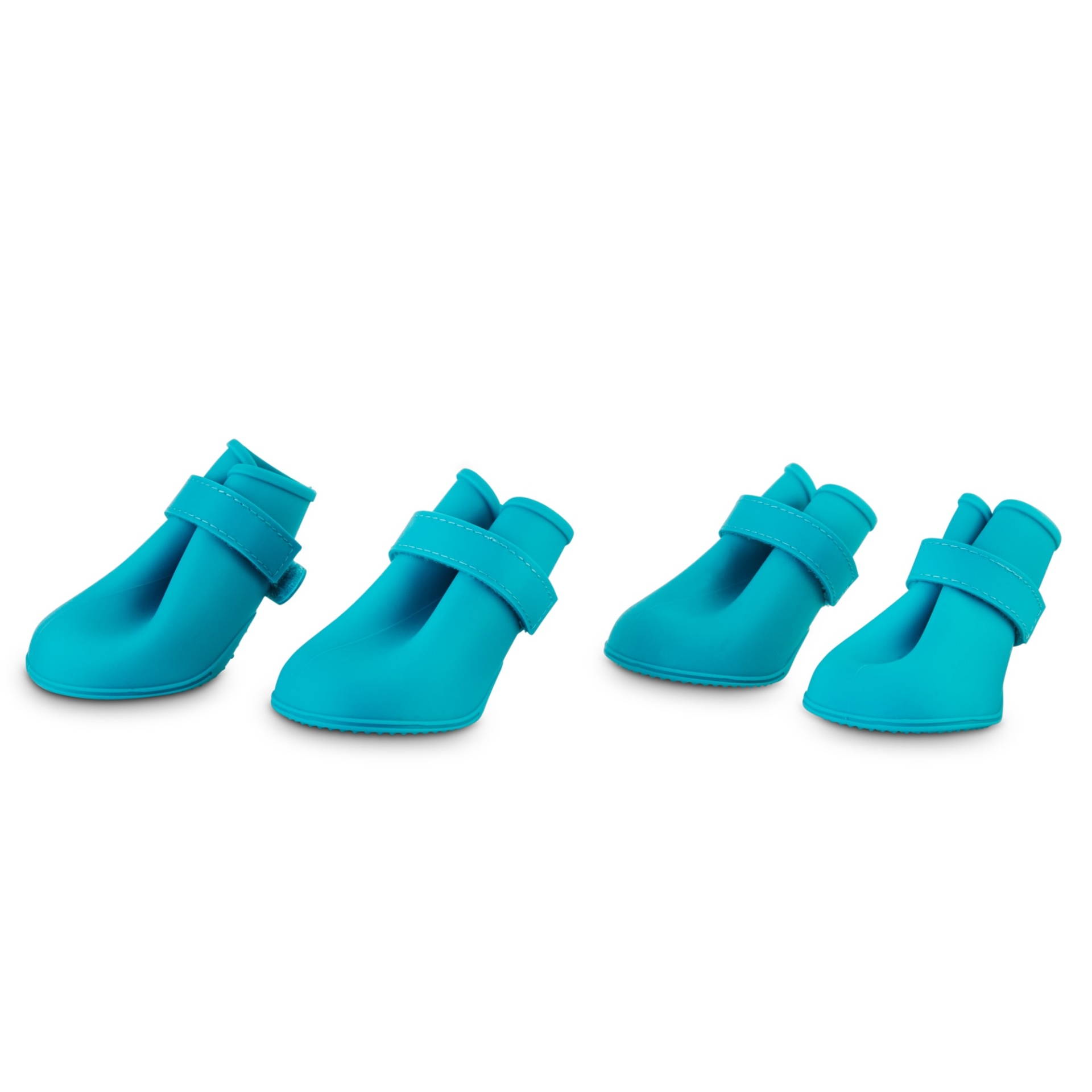 slide 1 of 1, Good2Go Blue Silicone Dog Boots, MED