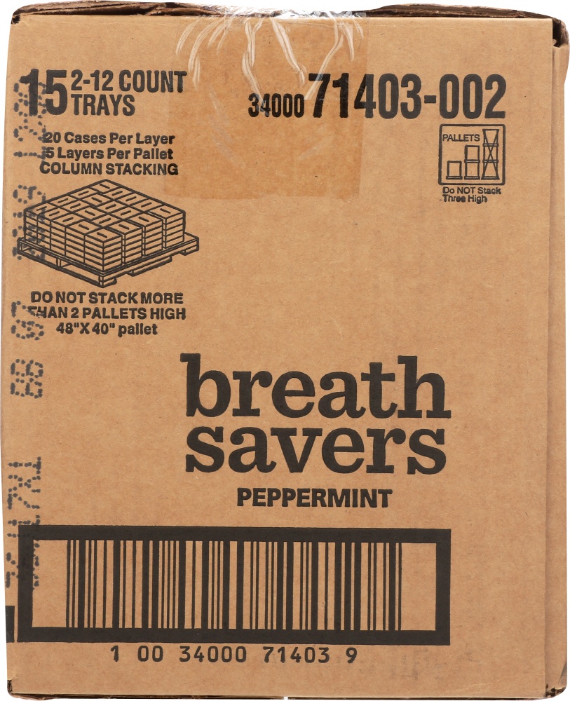 slide 1 of 9, Breath Savers Sugar Free Mints Peppermint, 0.75 oz