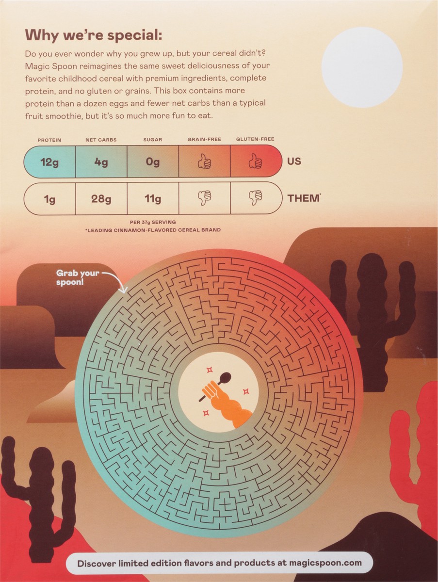 slide 12 of 12, Magic Spoon Grain-Free Cinnamon Roll Cereal 7 oz, 9.65 oz