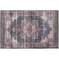 Rugease Velveteen Adrianna Medallion 30x46 Washable Accent Rug