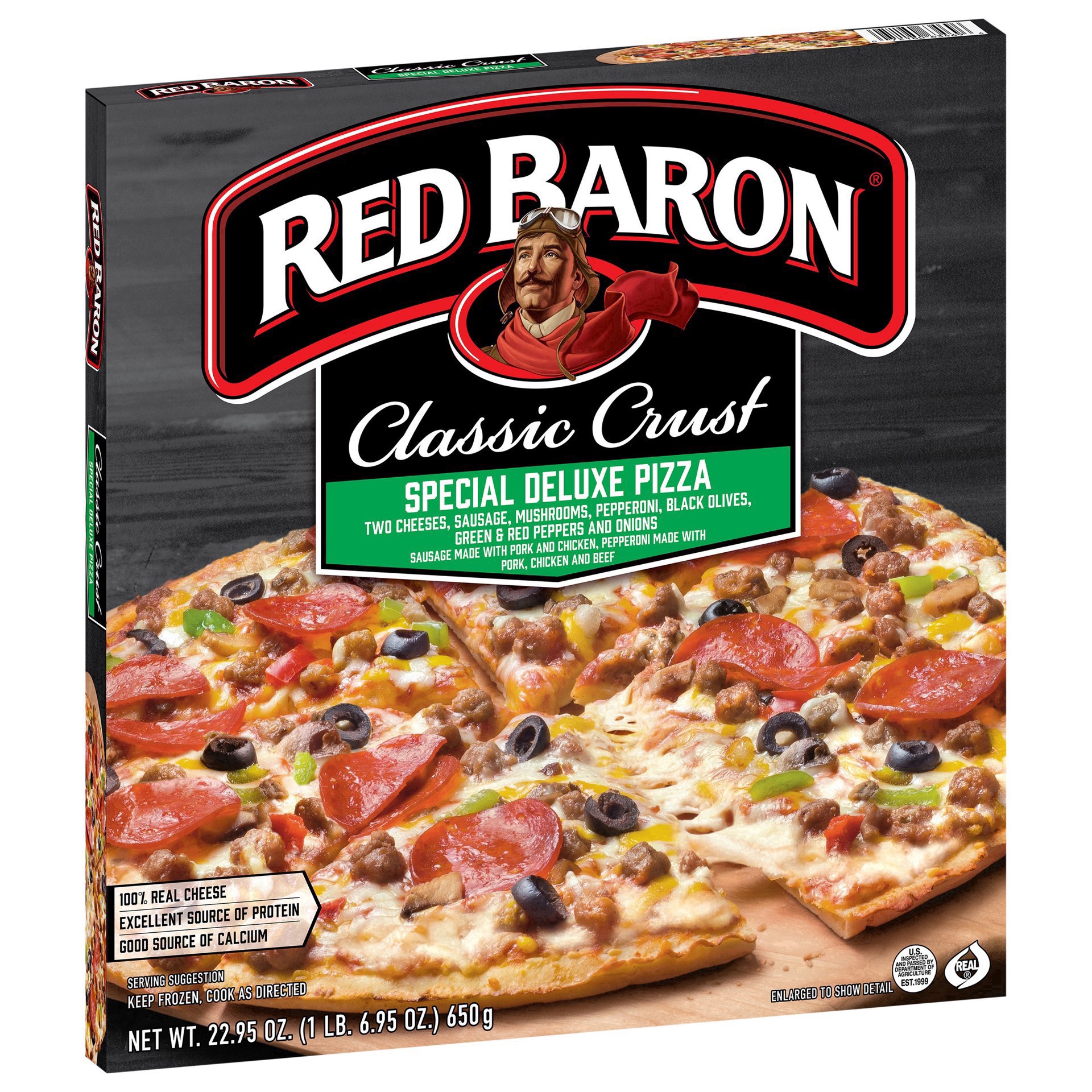 slide 64 of 89, Red Baron Frozen Pizza Classic Crust Special Deluxe, 1.43 lb