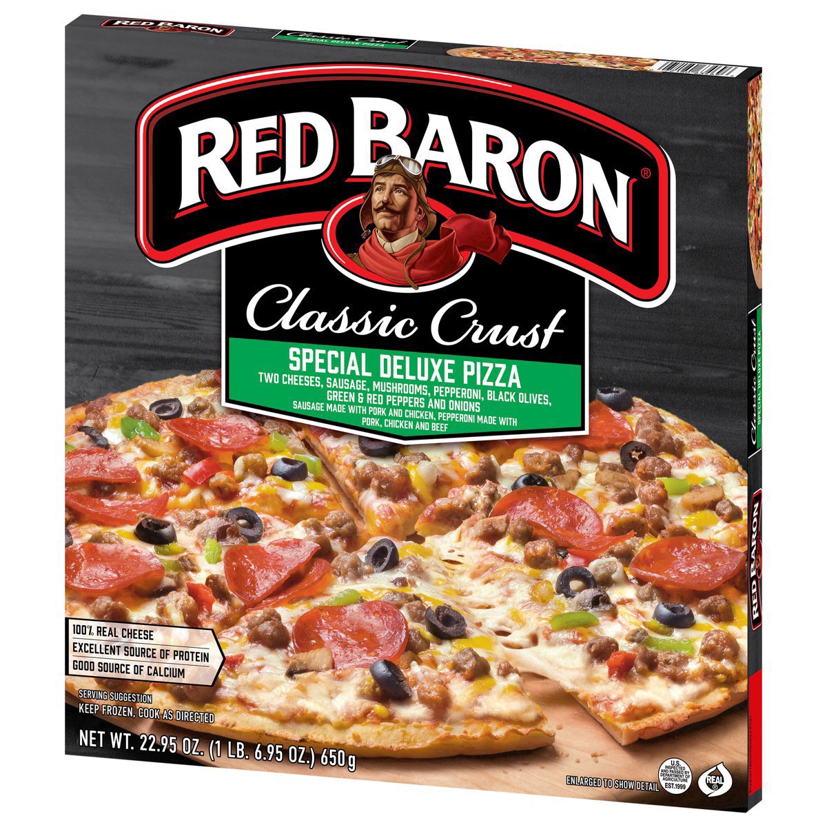 slide 65 of 89, Red Baron Frozen Pizza Classic Crust Special Deluxe, 1.43 lb