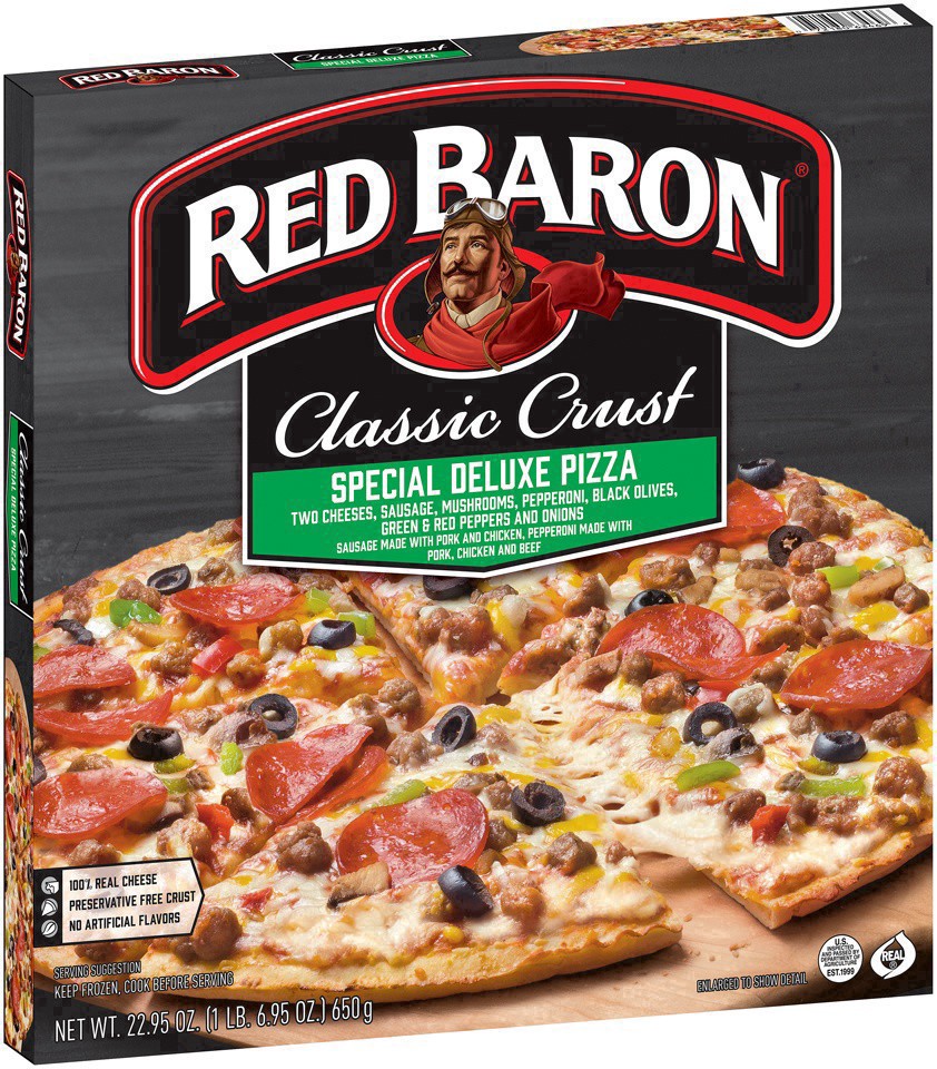 slide 47 of 89, Red Baron Frozen Pizza Classic Crust Special Deluxe, 1.43 lb
