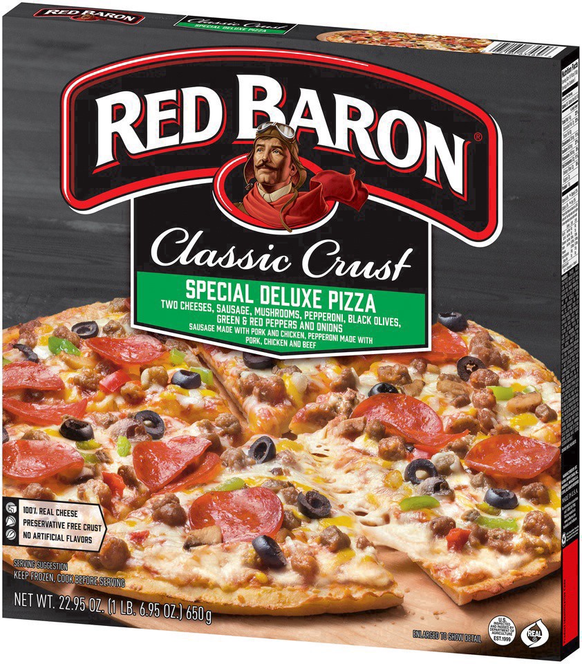 slide 72 of 89, Red Baron Frozen Pizza Classic Crust Special Deluxe, 1.43 lb