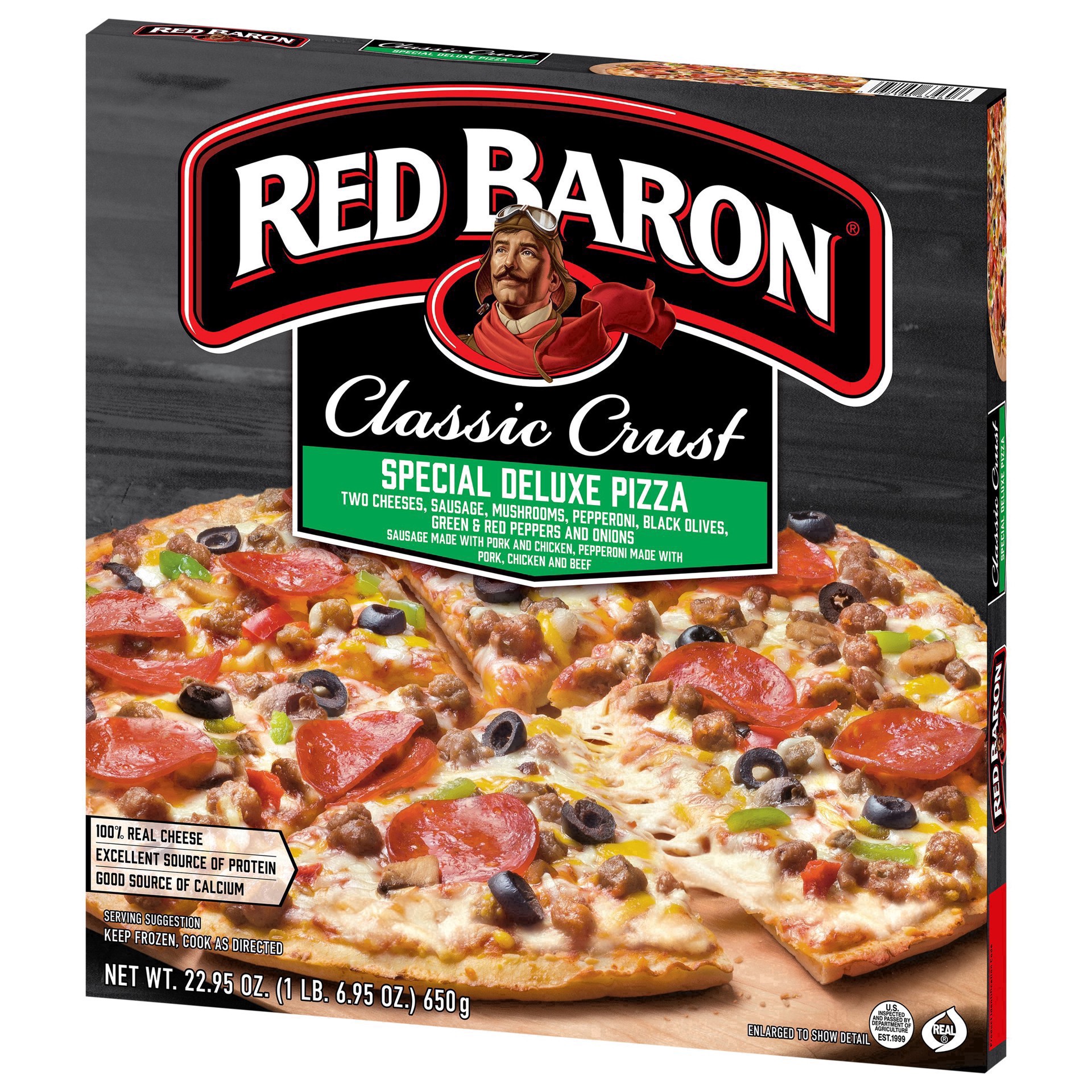 slide 57 of 89, Red Baron Frozen Pizza Classic Crust Special Deluxe, 1.43 lb