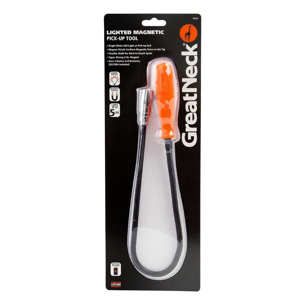 slide 3 of 4, Great Neck® Flexible Pickup Tool with Light, 1 ct