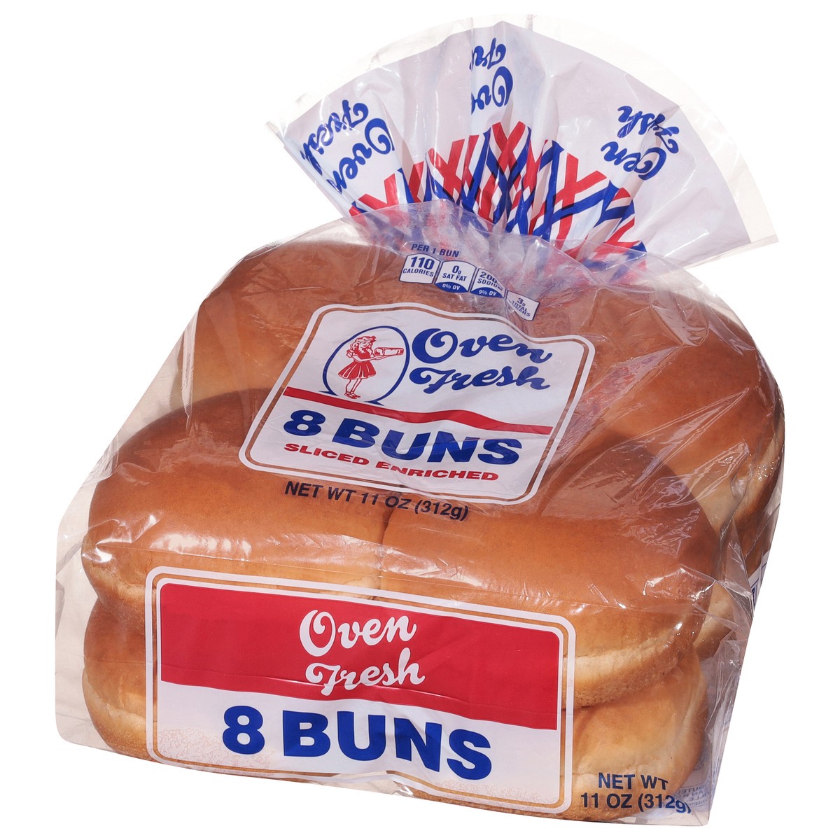 slide 6 of 9, Oven Fresh Sliced Enriched Buns 8 ea, 8 ct