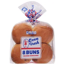 Oven Fresh Sliced Enriched Buns 8 ea
