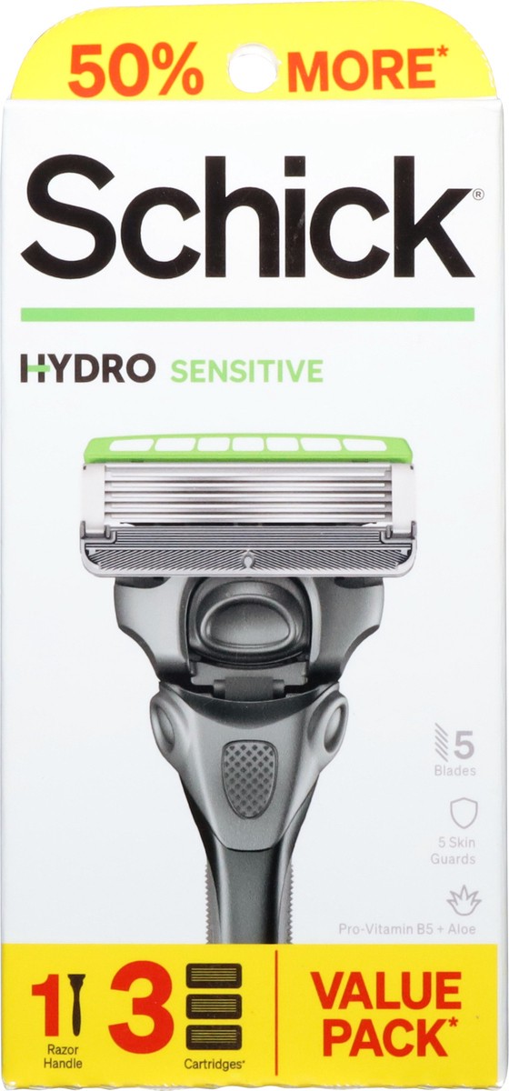 slide 8 of 13, Schick Sensitive Hydro Razor Value Pack 1 ea, 1 ct