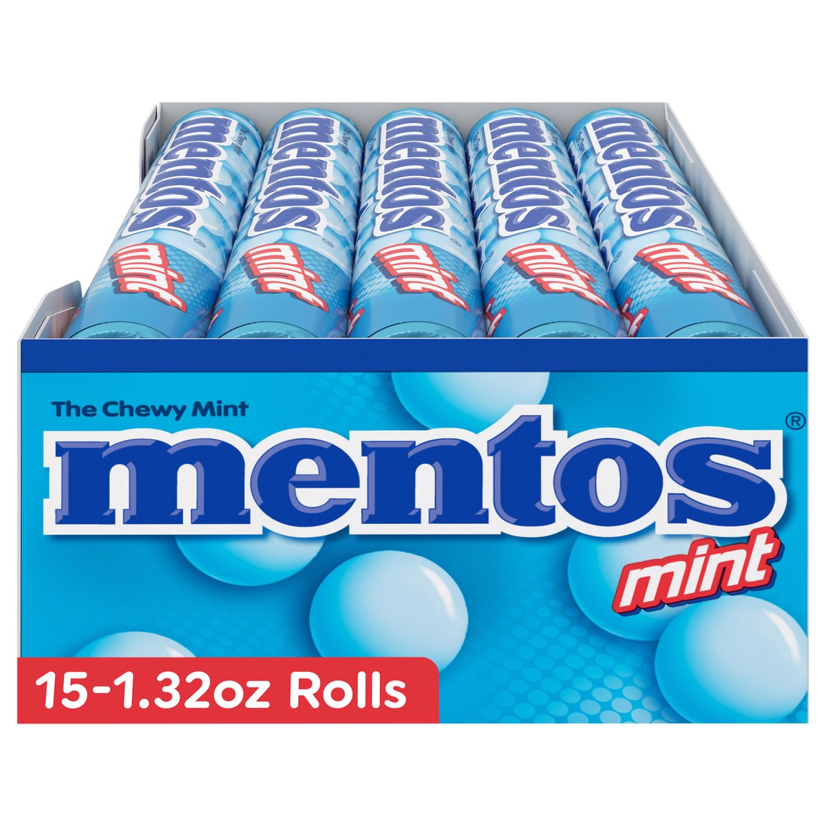 slide 1 of 7, Mentos Mint Singlesvertical Show, 15 ct; 1.32 oz