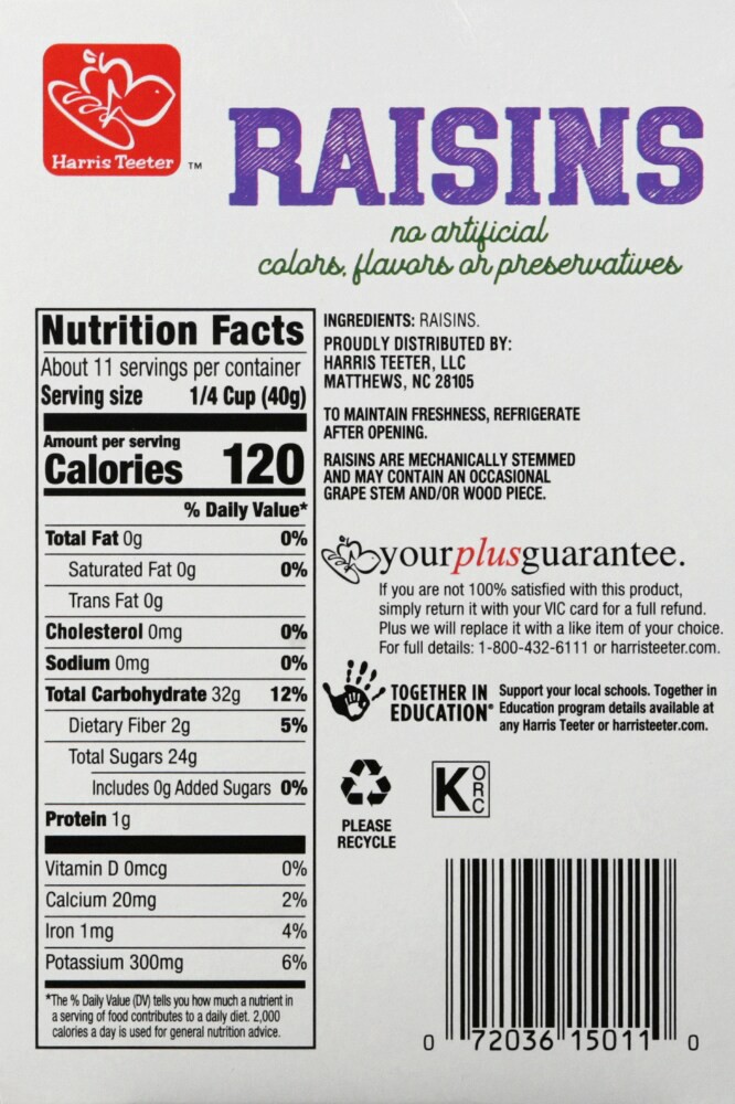 slide 3 of 3, Harris Teeter™ Raisins, 15 oz