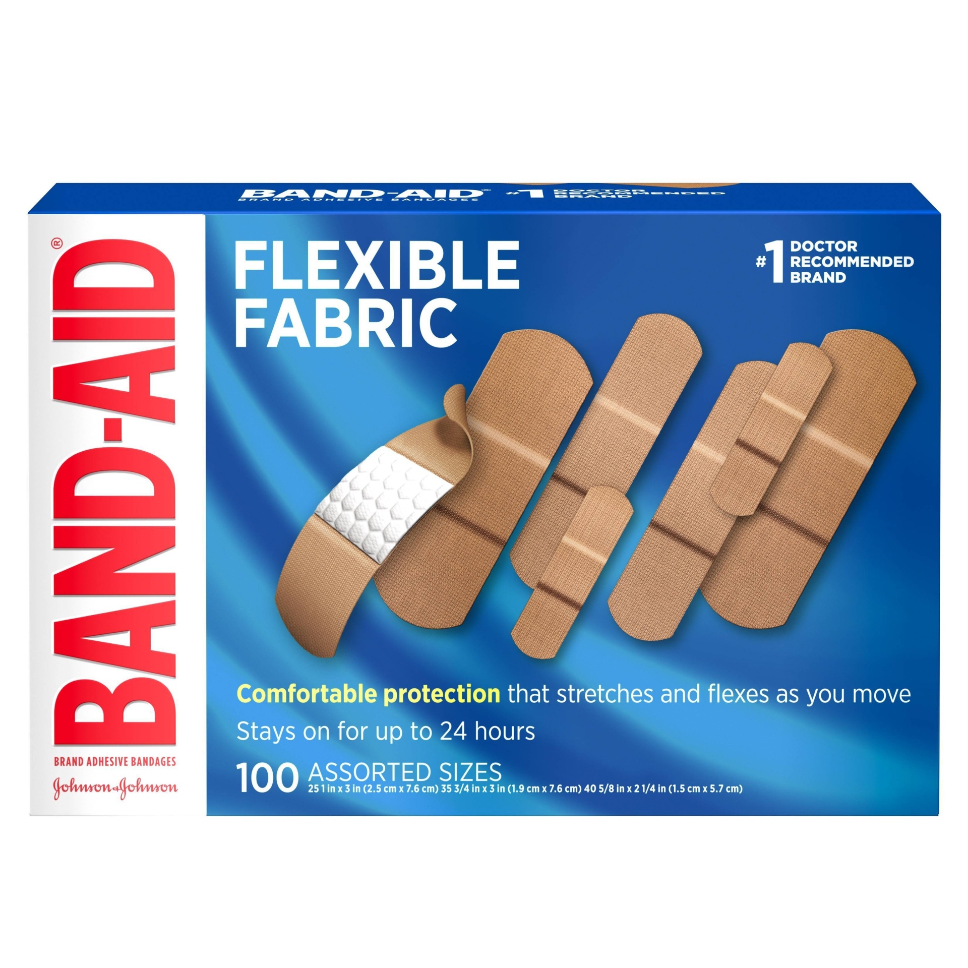 slide 1 of 8, BAND-AID Flexible Fabric, 100 ct
