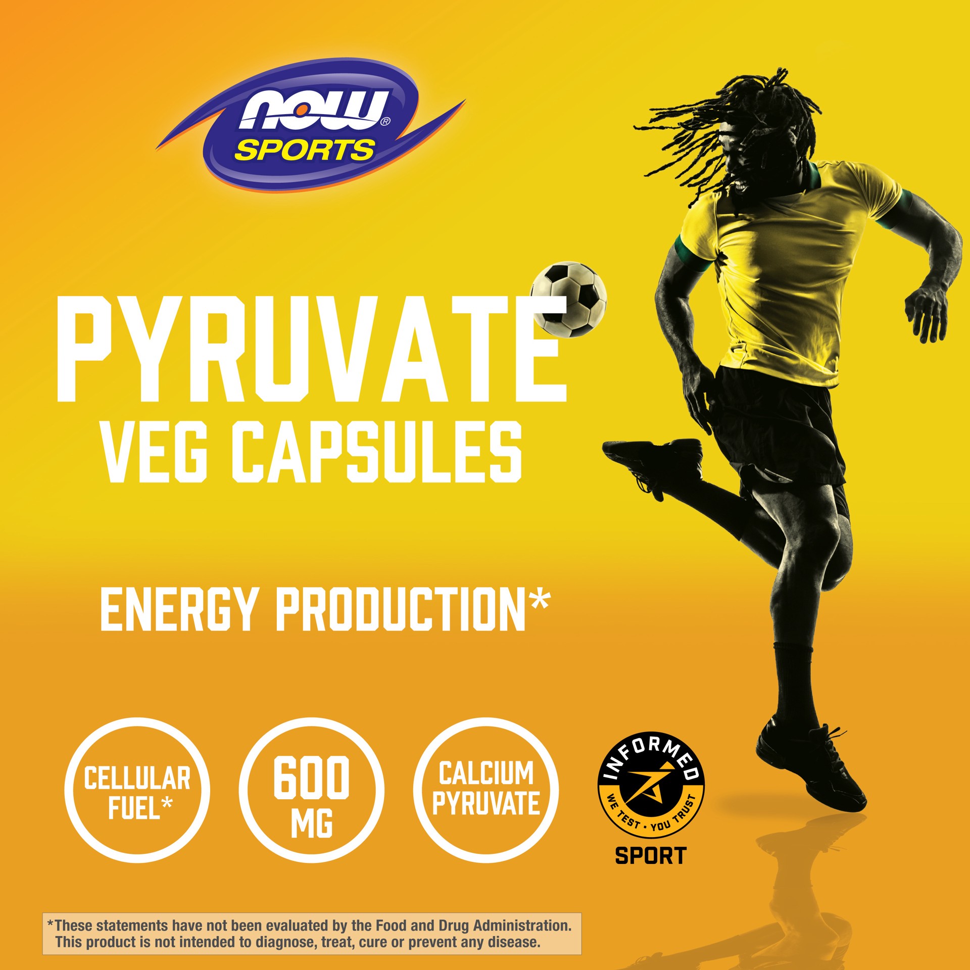 slide 2 of 5, NOW Pyruvate - 100 Veg Capsules, 100 ct