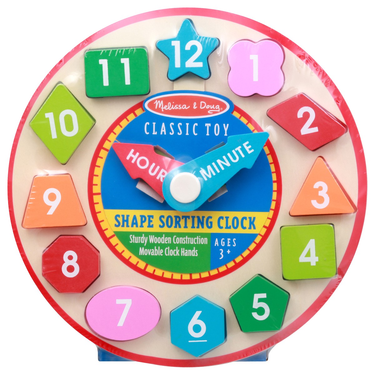 slide 1 of 9, Melissa & Doug Ages 3+ Classic Toy Shape Sorting Clock 1 ea, 1 ct