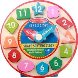 Melissa & Doug Ages 3+ Classic Toy Shape Sorting Clock, 1 ea