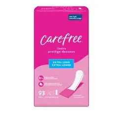 Carefree Extra Long Wrapped Panty Liners Unscented