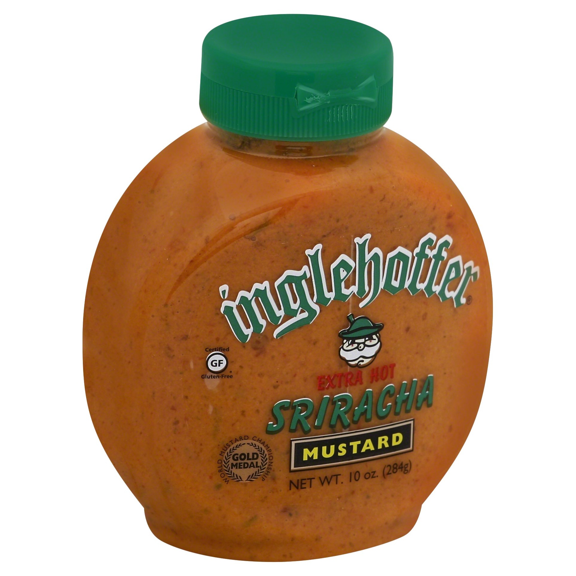 slide 1 of 1, Inglehoffer Ingelhoffer Extra Hot Sriracha Mustard Sauce, 10.25 oz