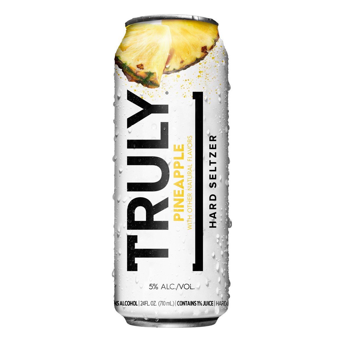 slide 1 of 1, TRULY Hard Seltzer Pineapple, Spiked & Sparkling Water (24 fl. oz. Can), 1 ct