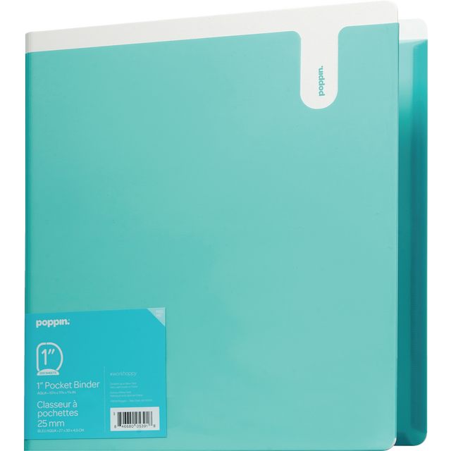slide 1 of 1, POPPIN 1In Pocket Binder, 1 ct