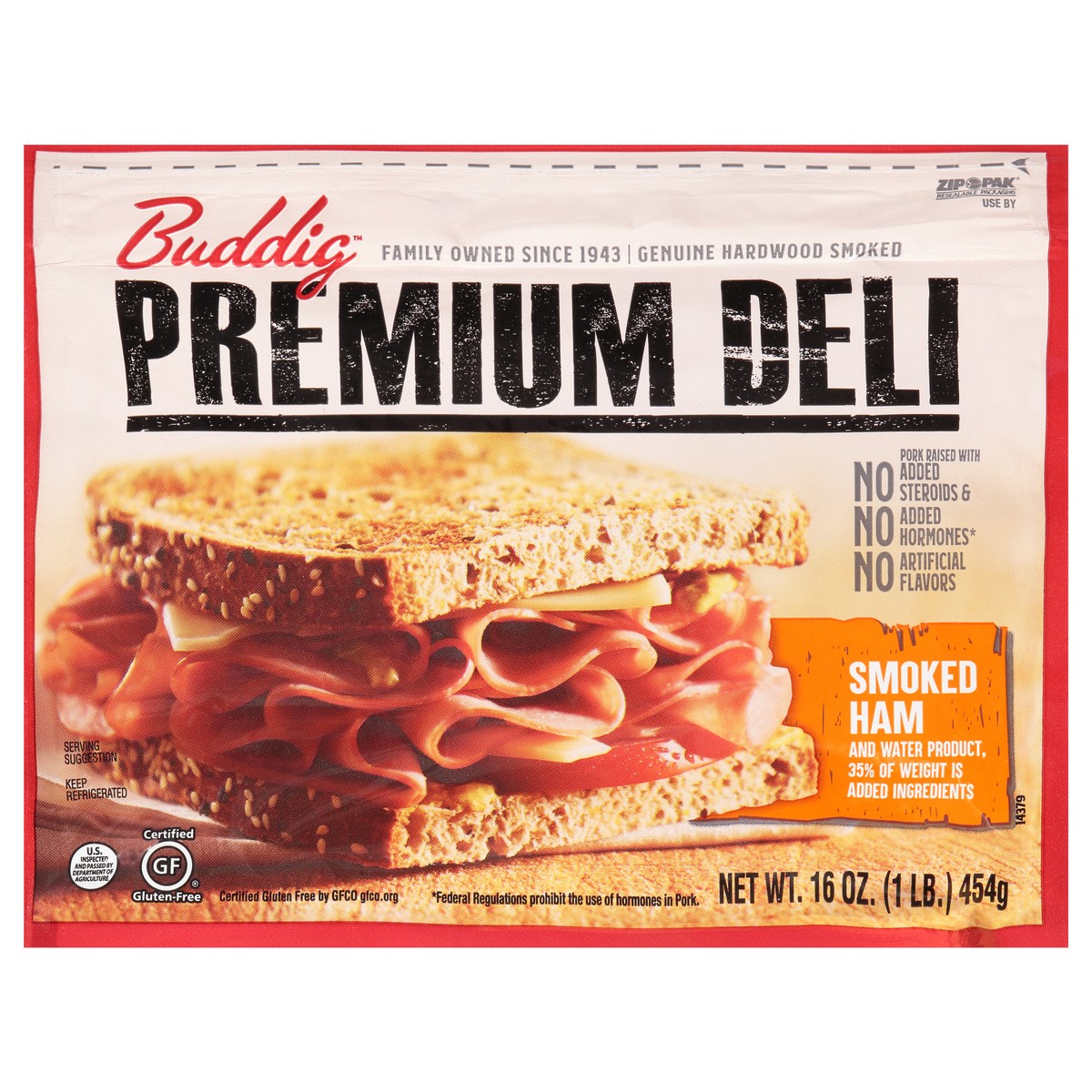 slide 1 of 6, Buddig Premium Deli Smoked Ham 16 oz. Pack, 16 oz