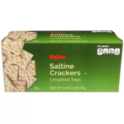 Hy-vee Unsalted Tops Saltine Crackers