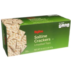 Hy-vee Unsalted Tops Saltine Crackers