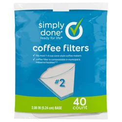 Simply Done #2 Coffee Filters - 40 ct