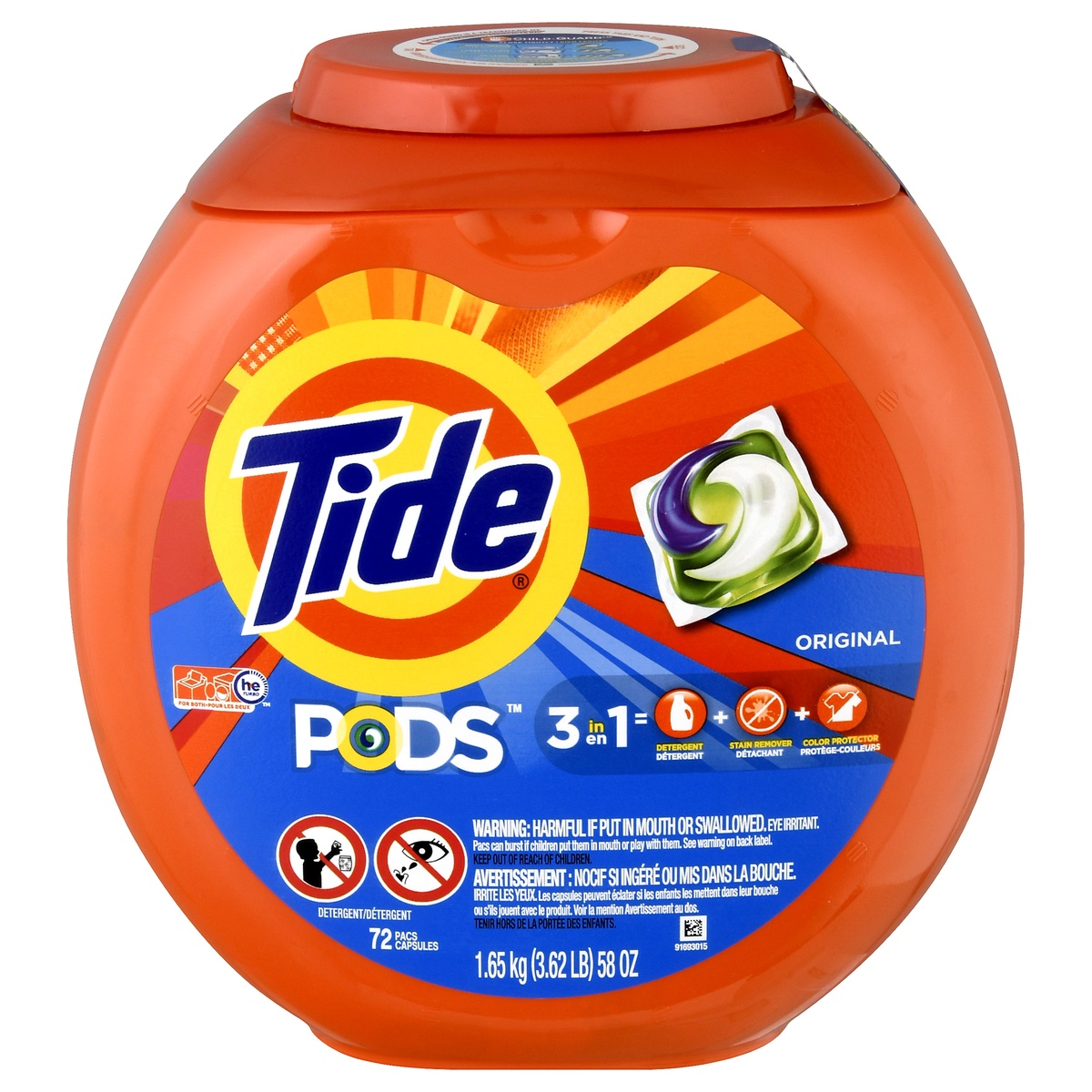 slide 1 of 4, Tide Pods Laundry Detergent Pacs - Original - 58oz/72ct, 58 oz