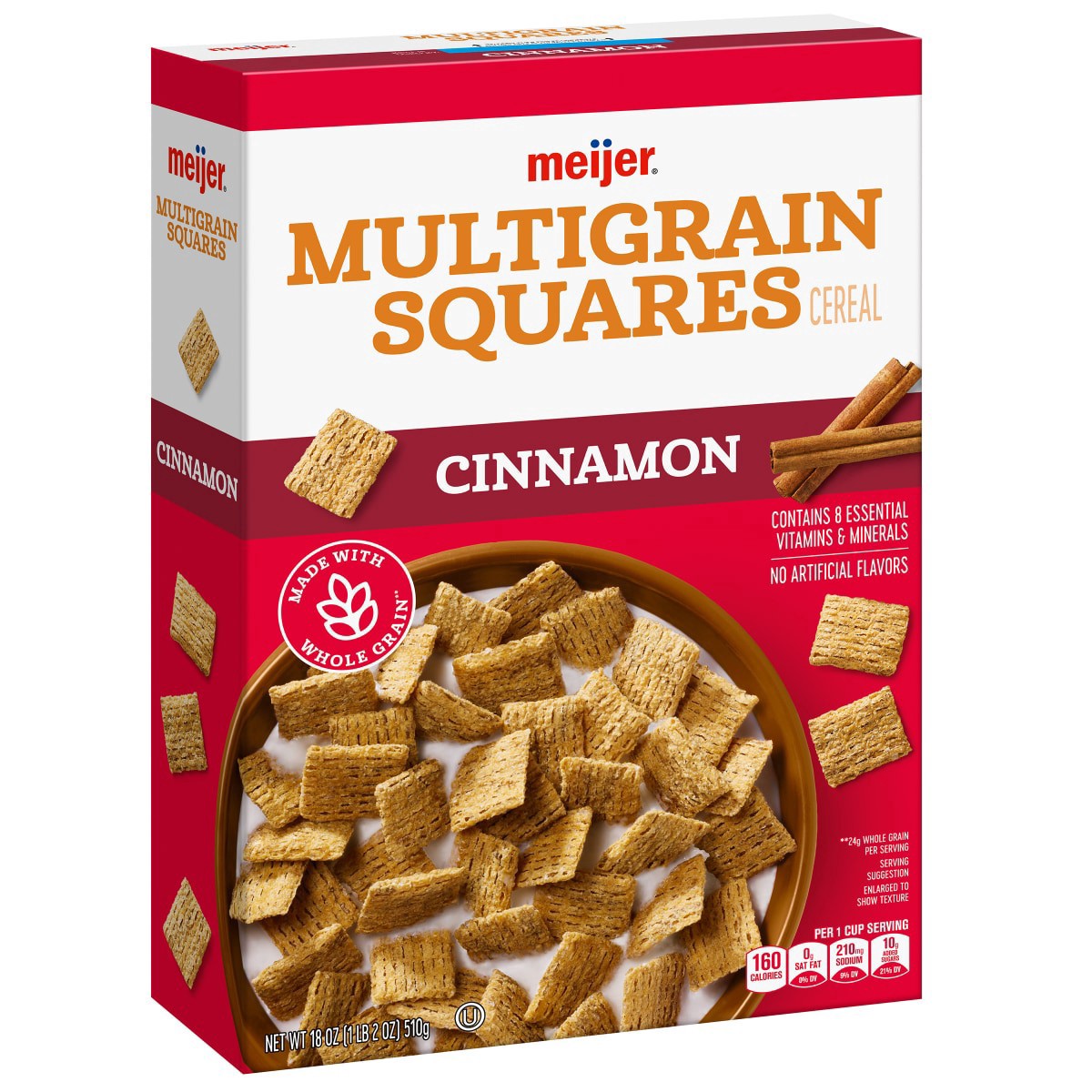 slide 5 of 29, Meijer Multigrain Cinnamon Squares, 18 oz
