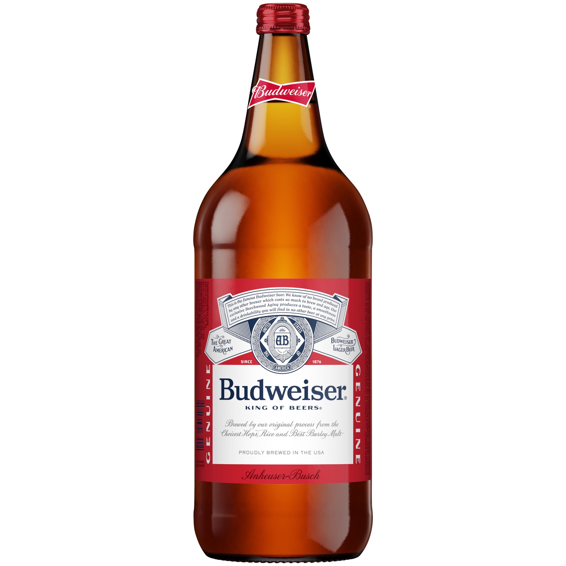 slide 1 of 7, Budweiser Beer, 40 FL OZ Bottle, 40 fl oz