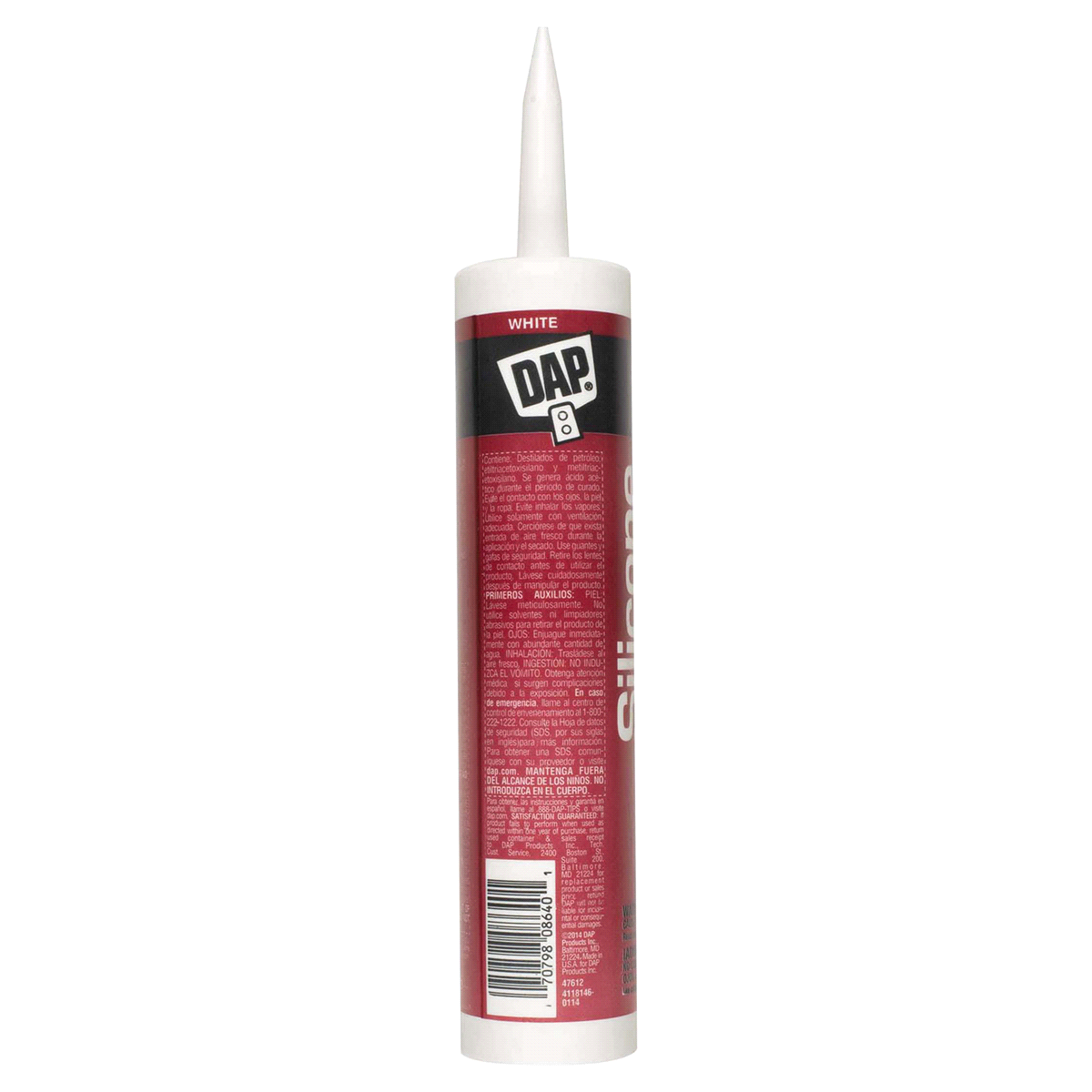 slide 5 of 9, DAP Kitchen & Bath 100% Silicone Rubber Sealant - White, 10.1 oz