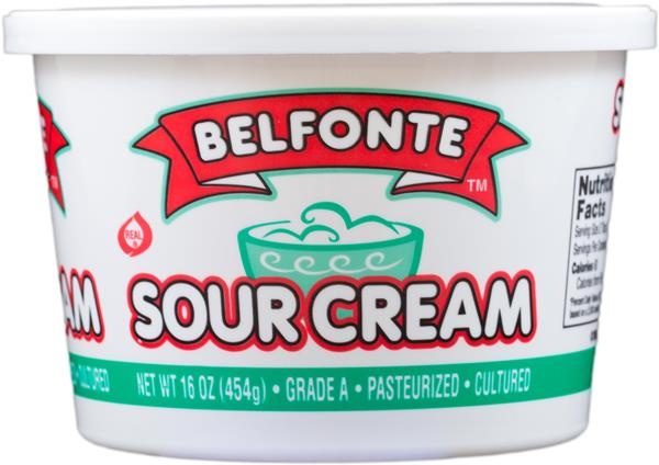 slide 1 of 1, Belfonte Sour Cream, 16 oz