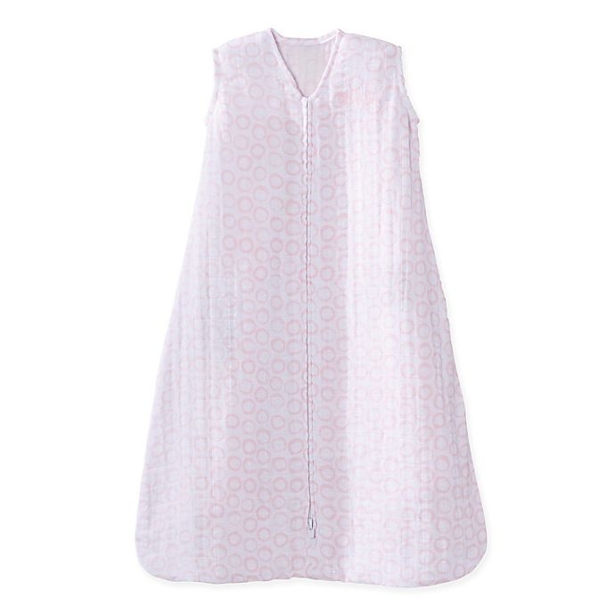 slide 1 of 4, HALO SleepSack Large Circles Cotton Wearable Blanket - Pink, 1 ct