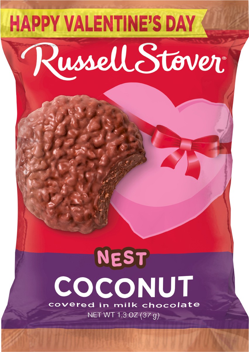 slide 6 of 11, RUSSELL STOVER Valentine's Day Milk Chocolate Coconut Nest- 1.3 oz, 1.3 oz