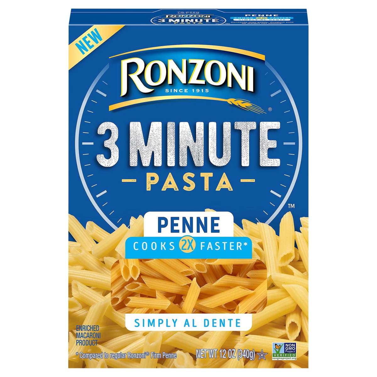 slide 1 of 8, Ronzoni 3Minute Pasta Penne, 12 oz