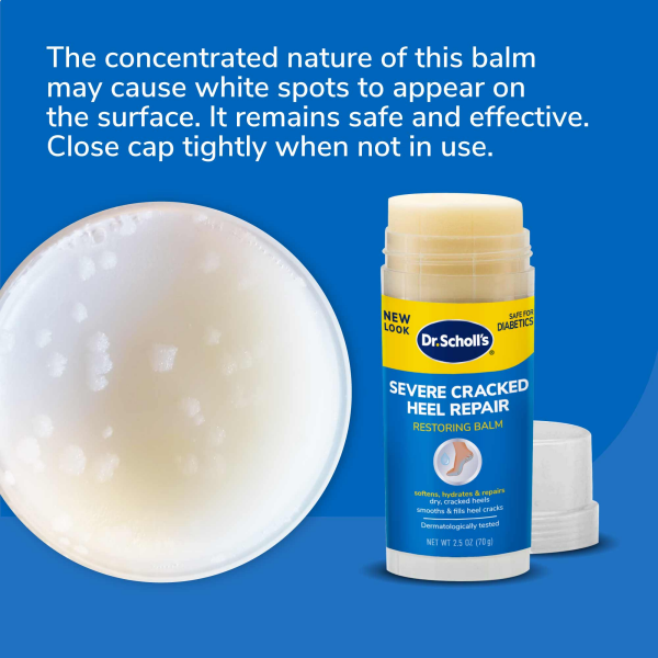 slide 24 of 29, Dr. Scholl's Severe Cracked Heel Repair Restoring Balm 2.5oz, with 25% Urea for Dry, Cracked Feet, Heals and Moisturizes for Healthy Feet, 2.5 oz